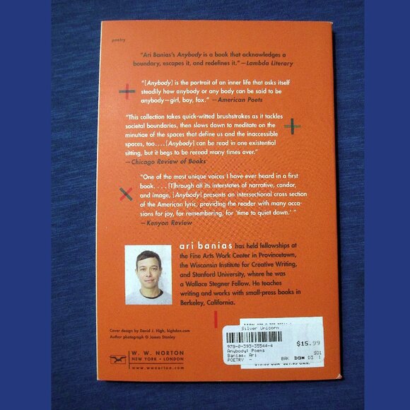 Book - Anybody: Poems, by Ari Banias - Picture 10 of 10
